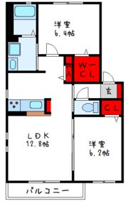 シャーメゾン鈴の宮の間取り画像