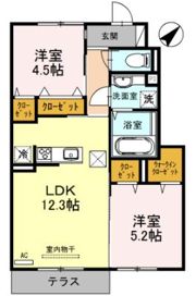 キャルム月見山Ⅰの間取り画像
