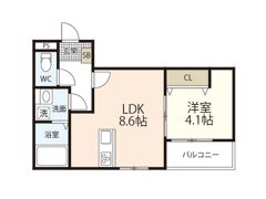 メゾンクレール廿日市市役所駅前の間取り画像