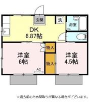 鴨下ハイツ Bの間取り画像