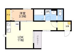 アネシス博多東の間取り画像