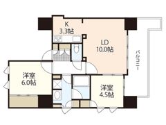 ソシオ ザ・プライド新白島の間取り画像