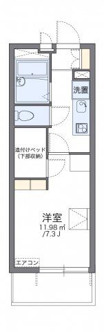 レオパレスパストラル北寺尾Ⅱの間取り画像
