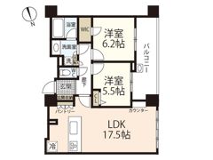 ライオンズタワー平和大通りシティマークスの間取り画像