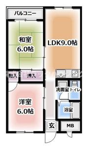 太秦グリーンハイツB棟の間取り画像