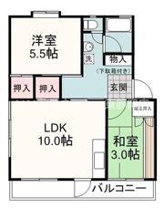 松富団地の間取り画像