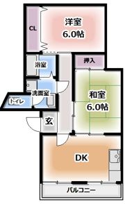 ミロクハイツ寝屋川の間取り画像