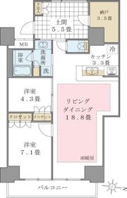 Brillia ist 東雲キャナルコートの間取り画像