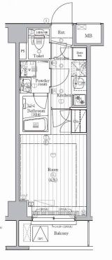 PREMIUM CUBE 不動前DEUXの間取り画像