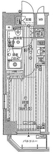 プレール・ドゥーク秋葉原Ⅱの間取り画像