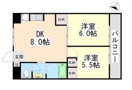 リヴィラ六甲の間取り画像