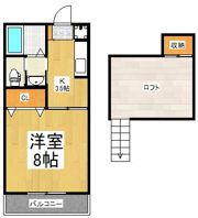 ブランドール冨士Ⅱの間取り画像