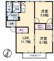 グレースフジ B棟の間取り画像