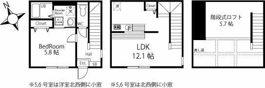 ハーミットクラブハウス横濱弘明寺の間取り画像