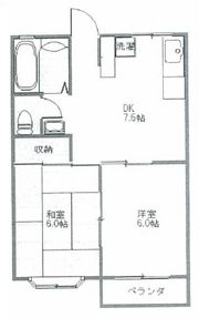 センスフルタウン西王寺Ⅱ-Cの間取り画像