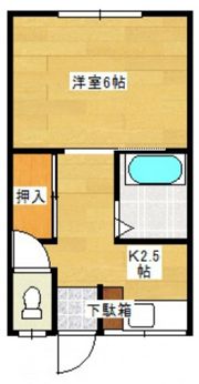 若葉荘の間取り画像