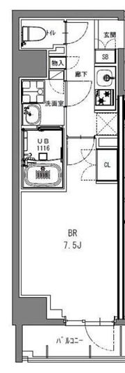S－RESIDENCE日本橋馬喰町の間取り画像