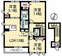 カーサソレアードCの間取り画像