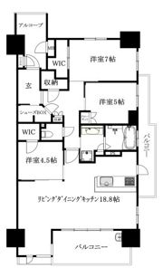 クレアホームズ松山大街道ザ・プレミアムの間取り画像