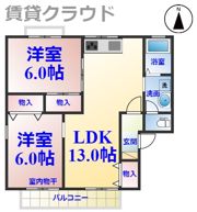 メゾンブランシュ弐番館の間取り画像