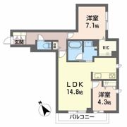 シャーメゾン阿賀中央の間取り画像