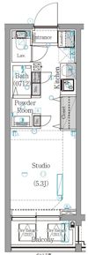 ビーシティアパートメント立川TAPPの間取り画像