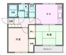花の杜コーポ東の間取り画像