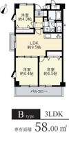 コスモハイツの間取り画像