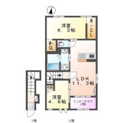 ルガルボニート北熊本の間取り画像