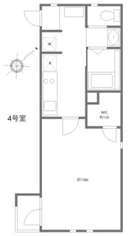 モダンアパートメント武蔵小山の間取り画像