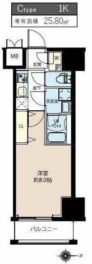 レクシード新御徒町の間取り画像