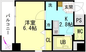 セントラルリバー西原の間取り画像