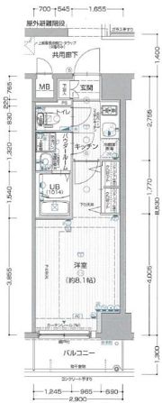 セオリー梅田ドムスの間取り画像