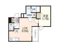 月光南観音八番館の間取り画像