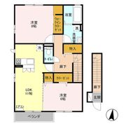 シャルメゾン A棟の間取り画像