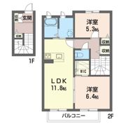 グリーンセントAの間取り画像