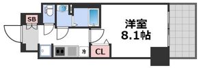 プレサンス谷町九丁目駅前の間取り画像