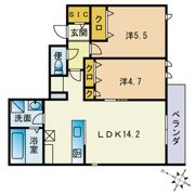 ISOLA板付の間取り画像