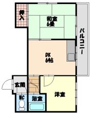 コスモスハイツの間取り画像