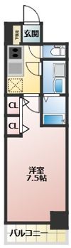 S-RESIDENCE江坂Alegriaの間取り画像