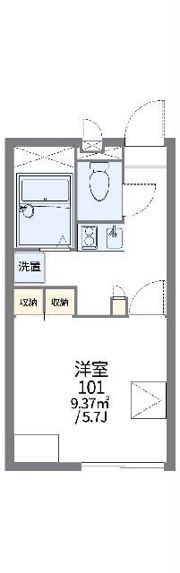 レオパレスイラブルヒルズの間取り画像