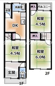 金田町1丁目貸家の間取り画像