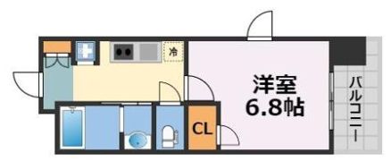 リビオメゾン西天満の間取り画像
