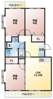 サンポール幸和の間取り画像