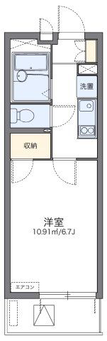レオパレスパレス中田の間取り画像