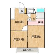 サンライフ高屋Aの間取り画像