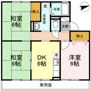 サリネージュ山手 E/F棟 Eの間取り画像