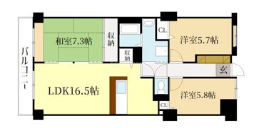 ラクト山科メゾンイーストCの間取り画像