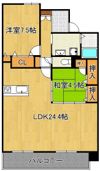 グランドパレスロイヤルコート大手町 415号室の間取り画像