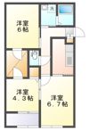 リブ フラット+ A棟の間取り画像